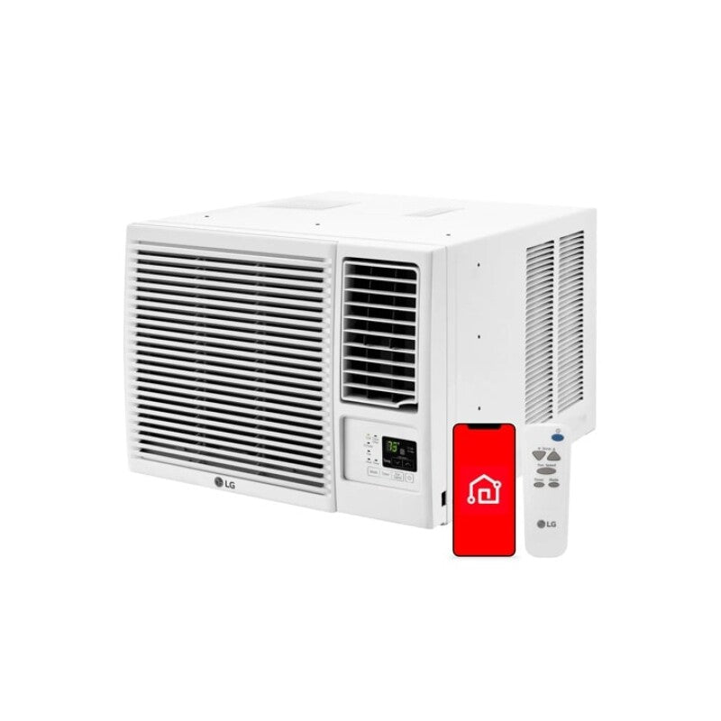 LG 18,000 BTU Smart Wi-Fi Enabled Window Air Conditioner, Cooling & Heating - White (LW1823HRSM)