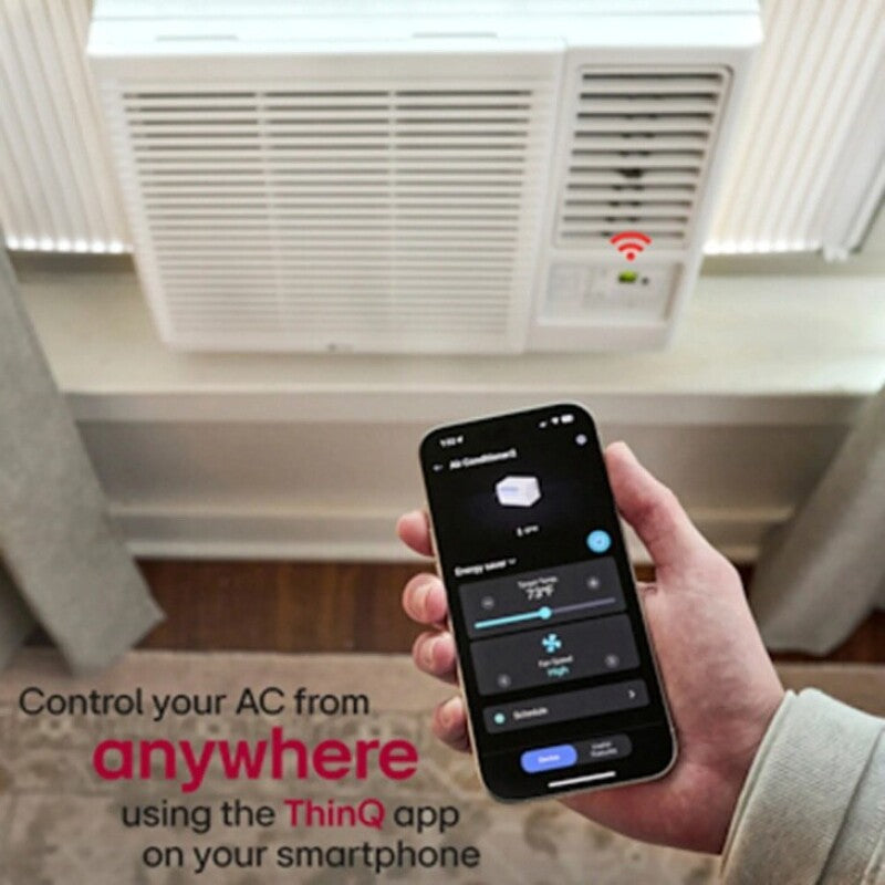 LG 18,000 Btu Smart Wi-fi Enabled Window Air Conditioner | Cools Up To 1,000 Sq. Ft. - White (LW1823HRSM)