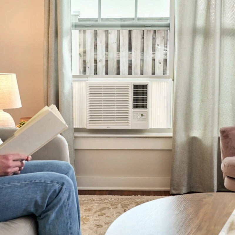 LG 18,000 BTU Smart Wi-Fi Enabled Window Air Conditioner, Cooling & Heating - White (LW1823HRSM)