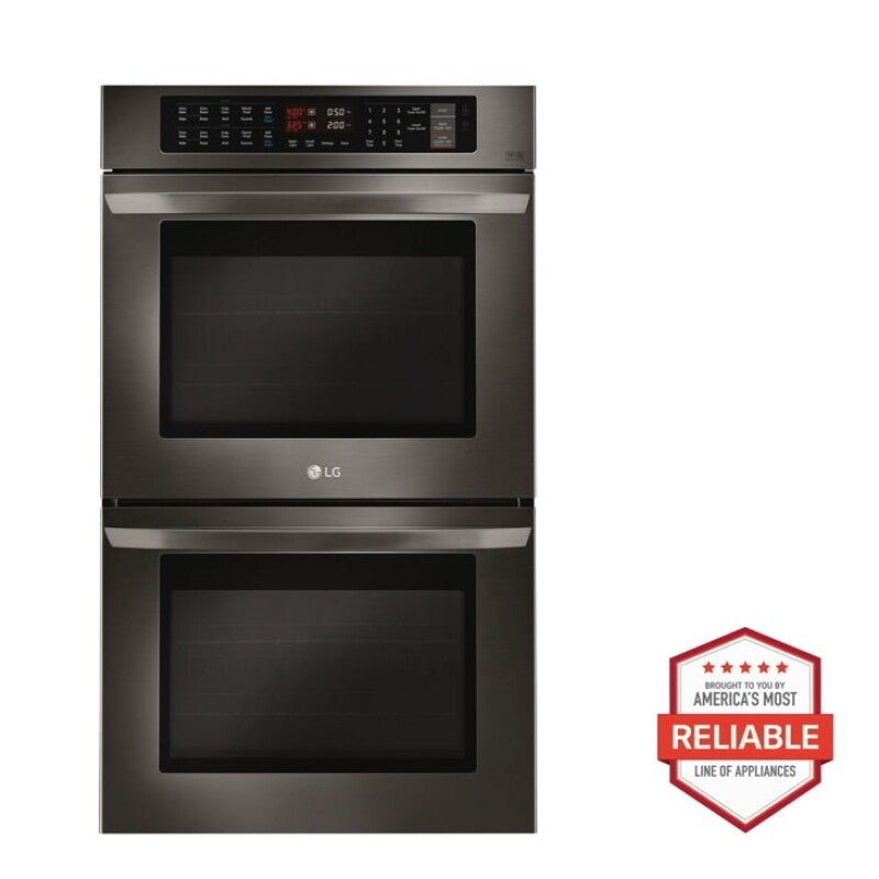 LG 9.4 cu. ft Total Capacity Double Wall Oven - Black Stainless Steel (LWD3063BD)