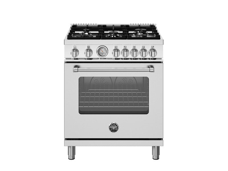 BERTAZZONI 30 inch All Gas Range, 5 Burners - Stainless Steel (MAS305GASXV)