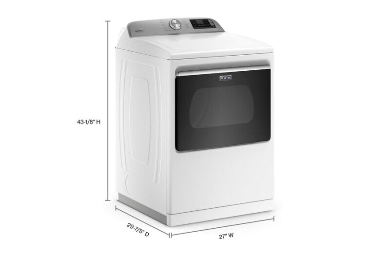 Maytag Smart Top Load Electric Dryer with Extra Power - 7.4 cu. ft. - White (MED7230HW)