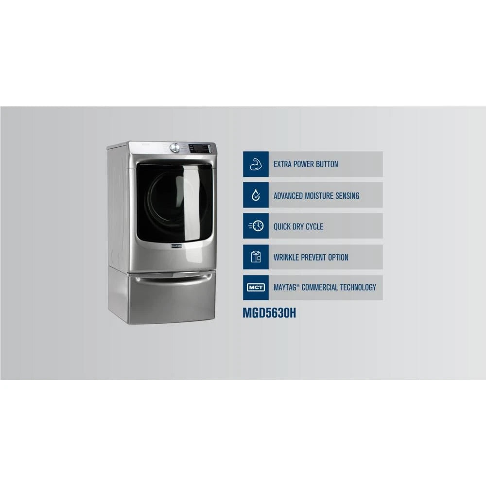 MAYTAG Front Load Gas Dryer with Extra Power and Quick Dry cycle - 7.3 cu. ft. - White (MGD5630HW)