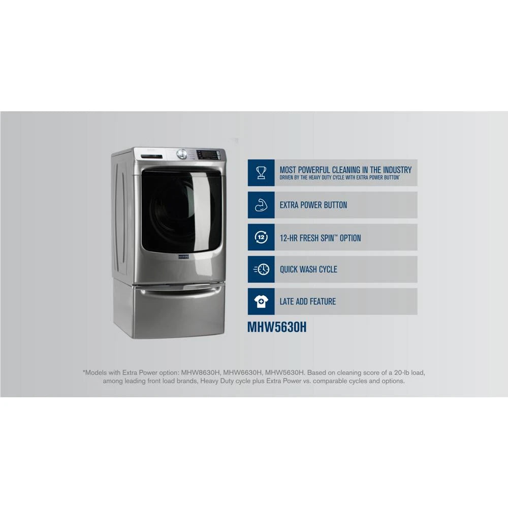 MAYTAG Front Load Washer with Extra Power and 12-Hr Fresh Spin™ option - 4.5 cu. ft. - White (MHW5630HW)