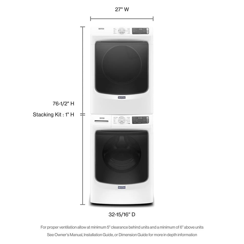 MAYTAG Front Load Washer with Extra Power and 12-Hr Fresh Spin™ option - 4.5 cu. ft. - White (MHW5630HW)