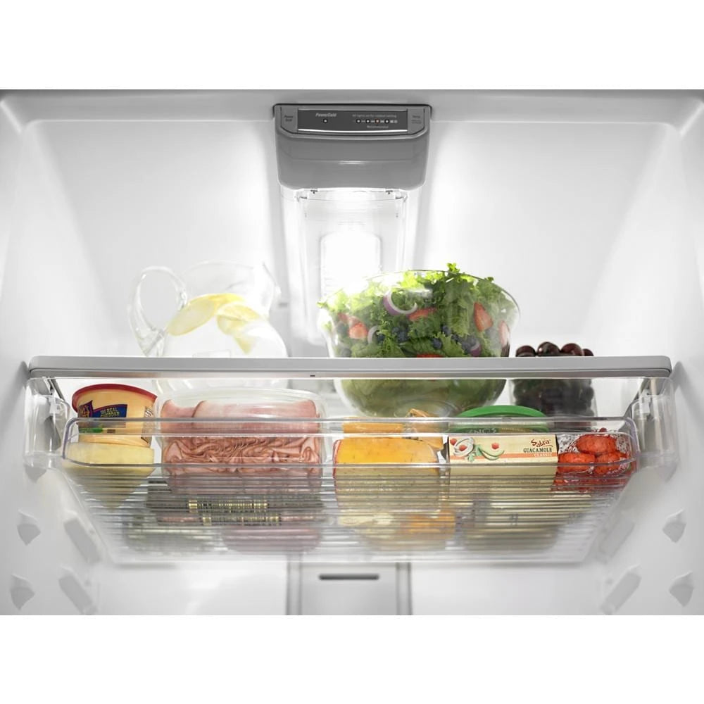 MAYTAG 33-Inch Wide Top Freezer Refrigerator with EvenAir™ Cooling Tower- 21 Cu. Ft. - Fingerprint Resistant Stainless Steel (MRT711SMFZ)