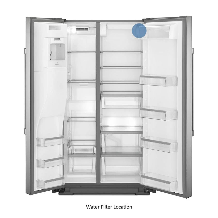 Maytag 36- Inch Wide Counter Depth Side-by-side Refrigerator- 21 Cu. Ft. - Fingerprint Resistant Stainless Steel (MSC21C6MFZ)