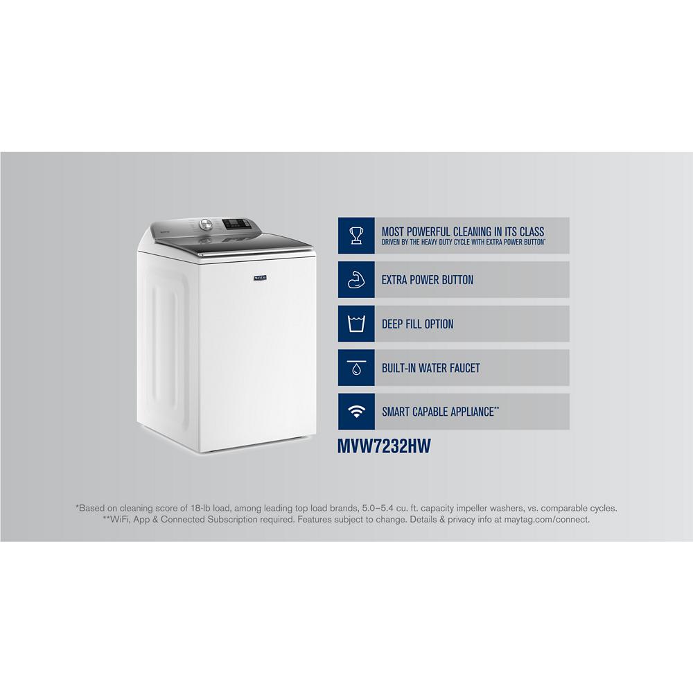 Maytag Smart Top Load Washer with Extra Power - 5.3 cu. ft. - White (MVW7232HW)