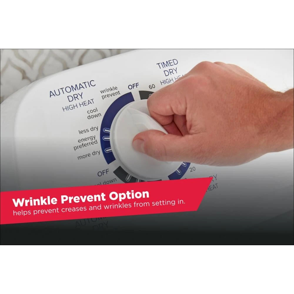 AMANA 6.5 cu. ft. Electric Dryer with Wrinkle Prevent Option - White (NED4655EW)