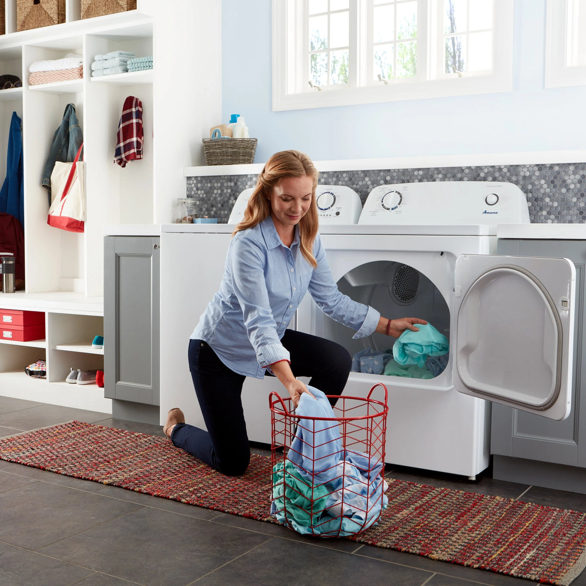 AMANA 6.5 cu. ft. Electric Dryer with Wrinkle Prevent Option - White (NED4655EW)
