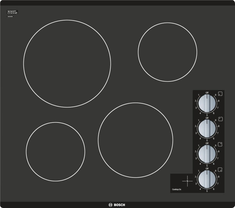 BOSCH 500 Series Electric Cooktop, Without Frame - Black (NEM5466UC)