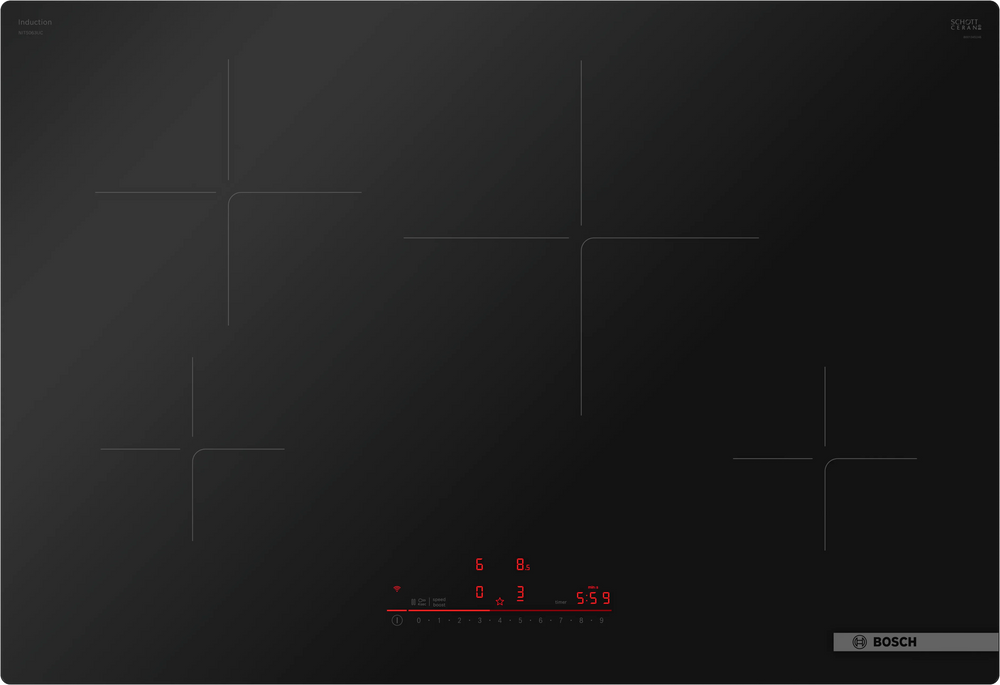 BOSCH 500 Series Induction Cooktop 30'' Without Frame - Black (NIT5063UC)