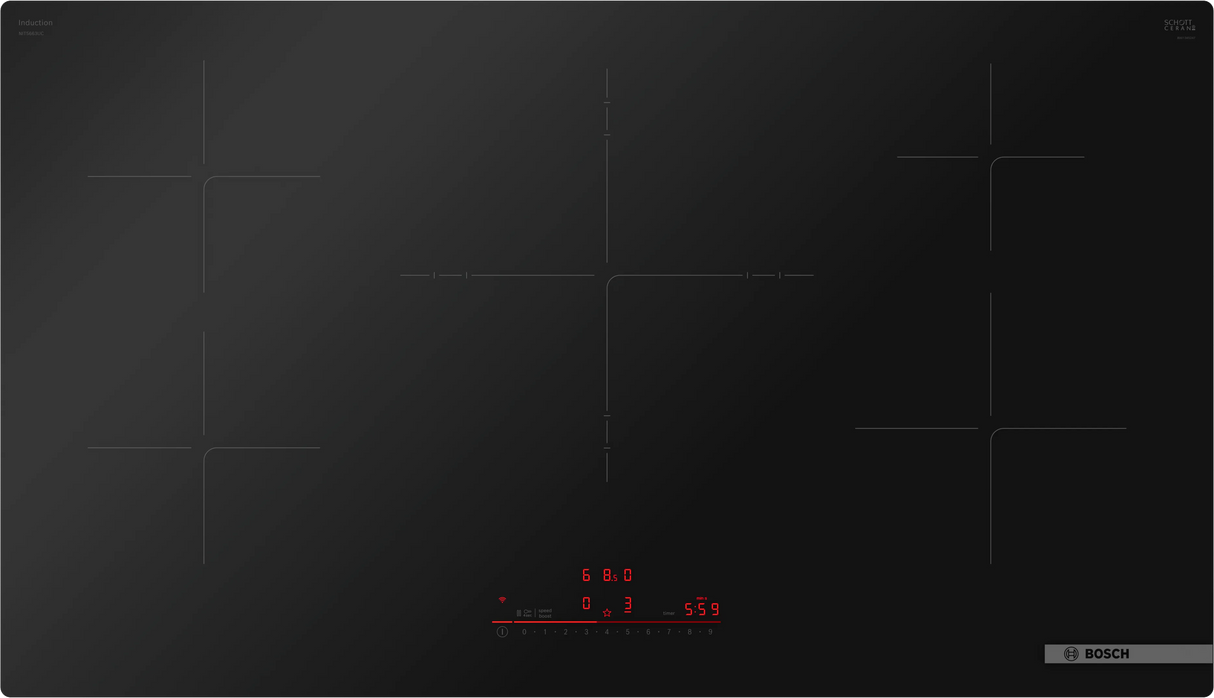 BOSCH 500 Series Induction Cooktop 36'' Without Frame - Black (NIT5663UC)