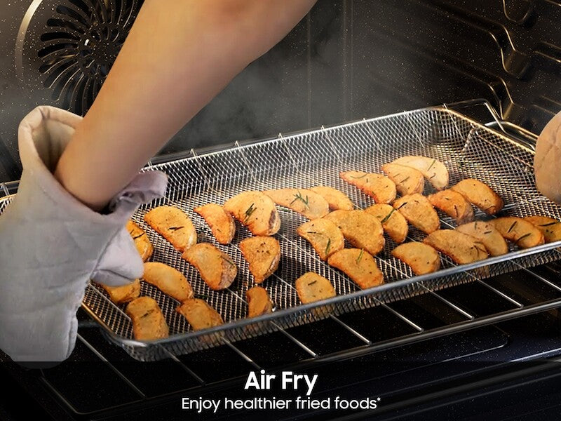 Samsung Bespoke 6.3 cu. ft. Smart Slide-In Electric Range with Air Sous Vide & Air Fry in White Glass - White Glass (NSE6DB850012AA)