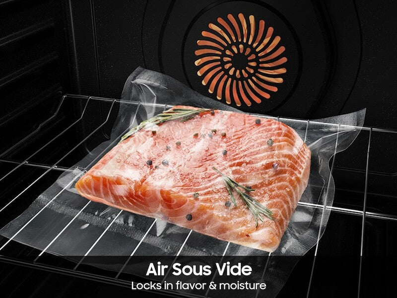 SAMSUNG Bespoke 6.3 cu. ft. Smart Slide-In Electric Range with Air Sous Vide & Air Fry in White Glass - White Glass (NSE6DB850012AA)