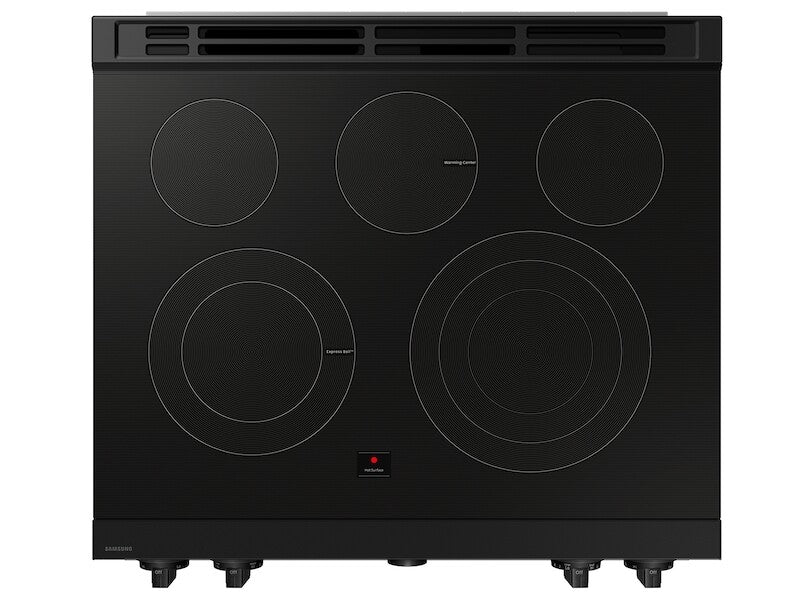 SAMSUNG Bespoke 6.3 cu. ft. Smart Slide-In Electric Range with Air Sous Vide & Air Fry in White Glass - White Glass (NSE6DB850012AA)