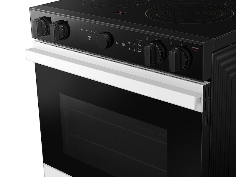 SAMSUNG Bespoke 6.3 cu. ft. Smart Slide-In Electric Range with Air Sous Vide & Air Fry in White Glass - White Glass (NSE6DB850012AA)