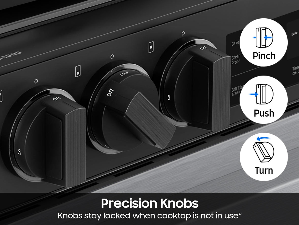 Samsung Bespoke 6.0 cu. ft. Smart Slide-In Gas Range with Precision Knobs in Stainless Steel - Other (NSG6DG8100SRAA)