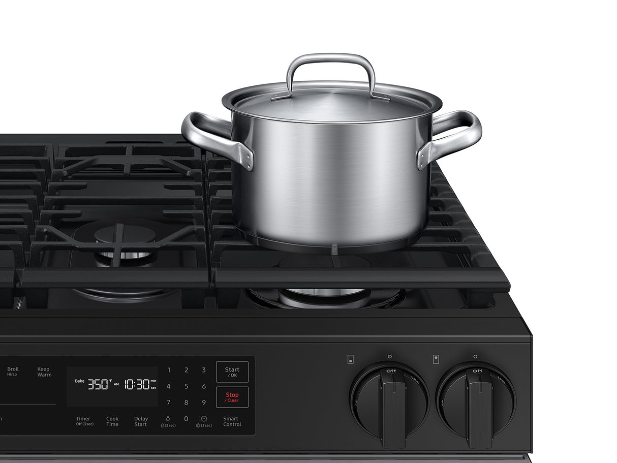 Samsung Bespoke 6.0 cu. ft. Smart Slide-In Gas Range with Precision Knobs in Stainless Steel - Other (NSG6DG8100SRAA)