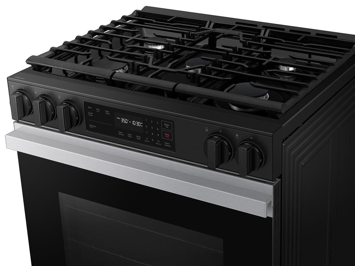 Samsung Bespoke 6.0 cu. ft. Smart Slide-In Gas Range with Precision Knobs in Stainless Steel - Other (NSG6DG8100SRAA)