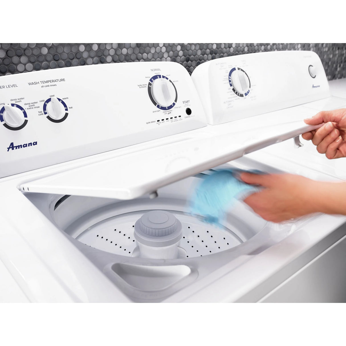 AMANA 3.5 cu. ft. Top-Load Washer with Dual Action Agitator - White (NTW4516FW)