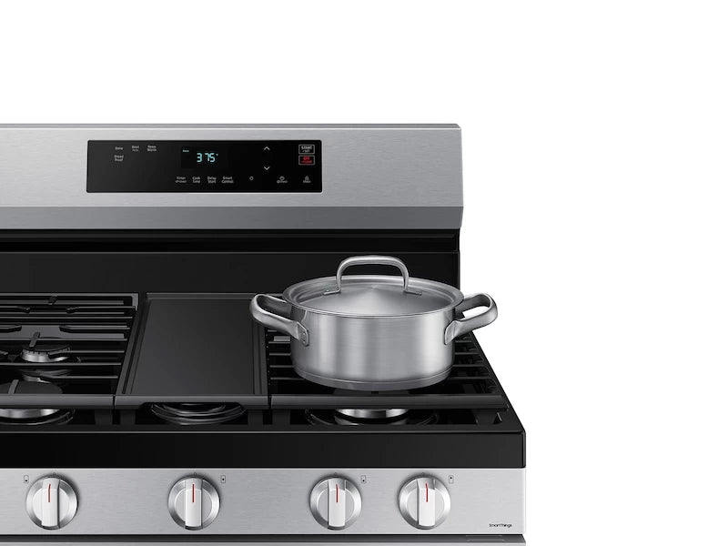 Samsung 6.0 cu. ft. Smart Freestanding Gas Range with Integrated Griddle in Stainless Steel - Other (NX60A6111SSAA)