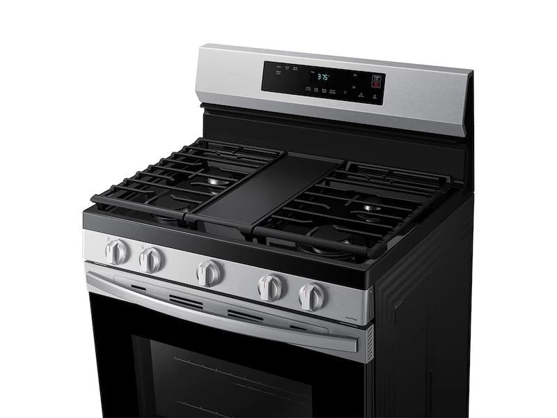 Samsung 6.0 cu. ft. Smart Freestanding Gas Range with Integrated Griddle in Stainless Steel - Other (NX60A6111SSAA)