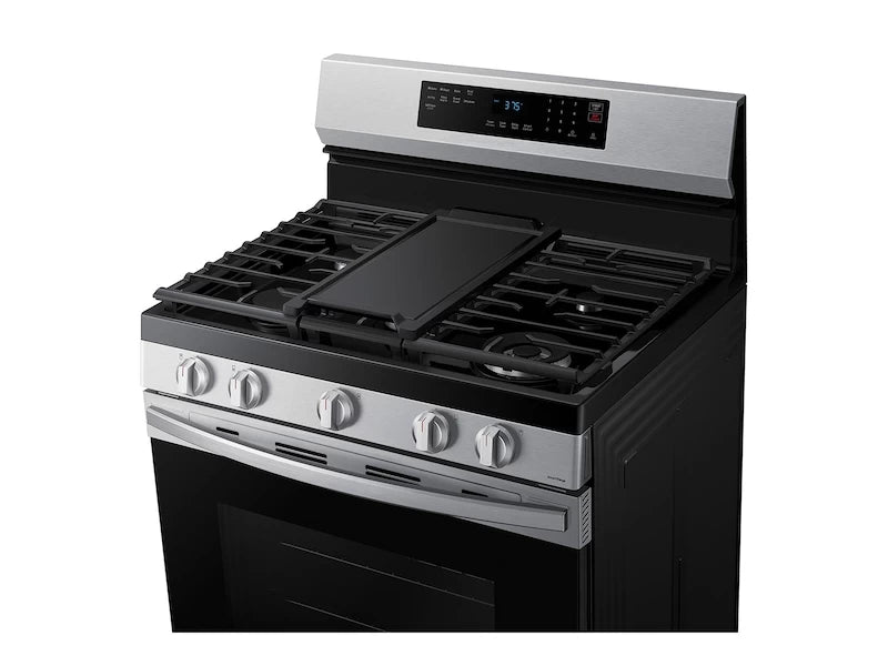 Samsung 6.0 cu. ft. Smart Freestanding Gas Range with No-Preheat Air Fry & Convection in Stainless Steel - Other (NX60A6511SSAA)
