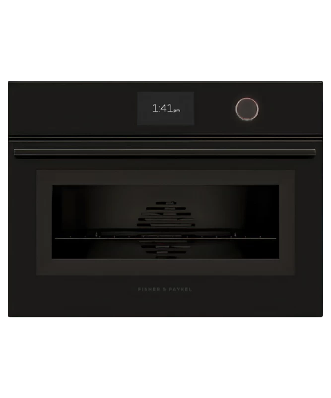 Fisher Paykel Combination Steam Oven, 24", 23 Function - Black Glass (OS24NMTDB1)