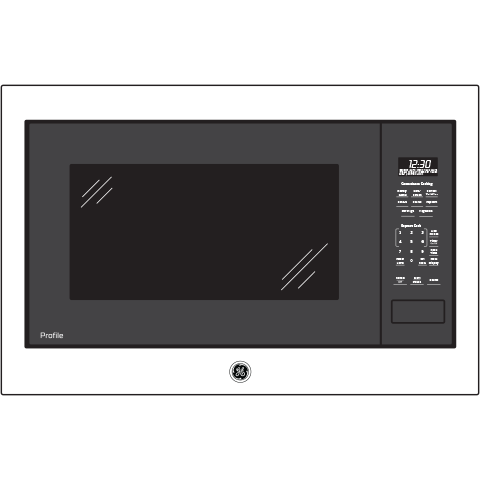 GE Profile 2.2 Cu. Ft. Built-In Sensor Microwave Oven - White (PEB7227DLWW)
