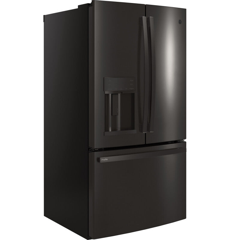 GE Profile 27.7 Cu. Ft. French-Door Refrigerator with Hands-Free AutoFill - Black Stainless (PFE28KBLTS)