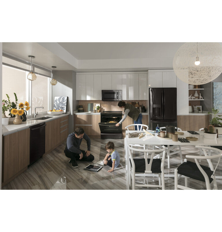 GE Profile 27.7 Cu. Ft. French-Door Refrigerator with Hands-Free AutoFill - Black Stainless (PFE28KBLTS)