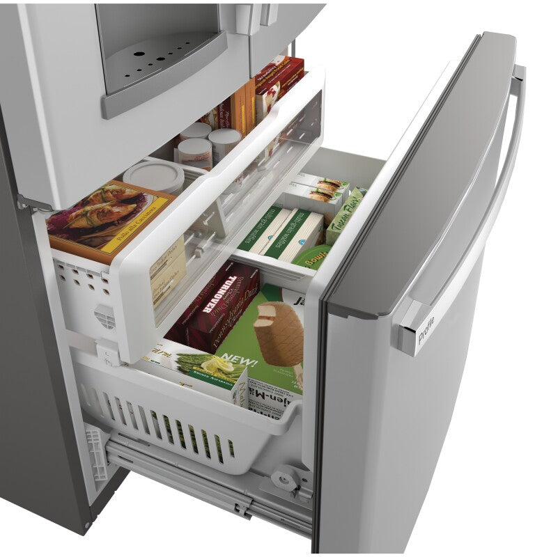 GE Profile 27.7 Cu. Ft. Fingerprint Resistant French-Door Refrigerator with Hands-Free AutoFill - Fingerprint Resistant Stainless Steel (PFE28KYNFS)