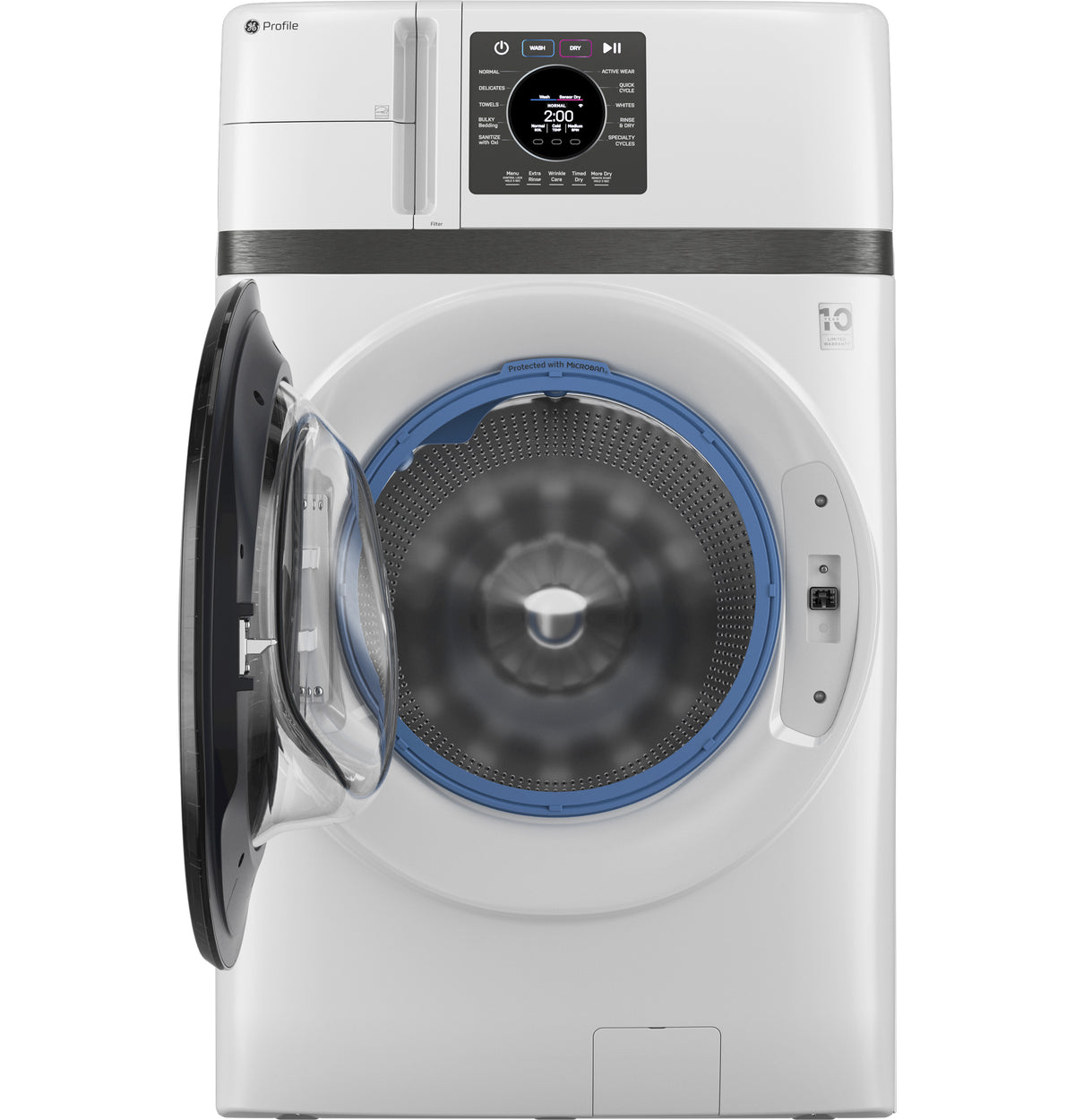GE Profile 4.6 cu. ft. Capacity UltraFast Combo with Ventless Inverter Heat Pump Technology Washer/Dryer - White (PFQ83HSSWWW)