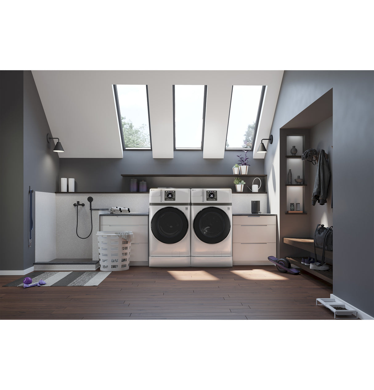 GE Profile 4.6 cu. ft. Capacity UltraFast Combo with Ventless Inverter Heat Pump Technology Washer/Dryer - White (PFQ83HSSWWW)