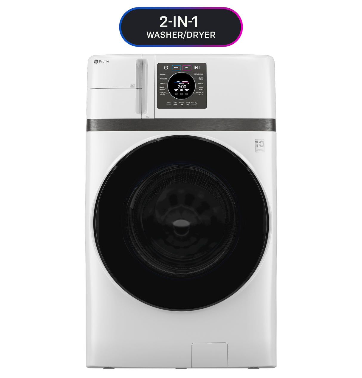 GE Profile 4.6 cu. ft. Capacity UltraFast Combo with Ventless Inverter Heat Pump Technology Washer/Dryer - White (PFQ83HSSWWW)