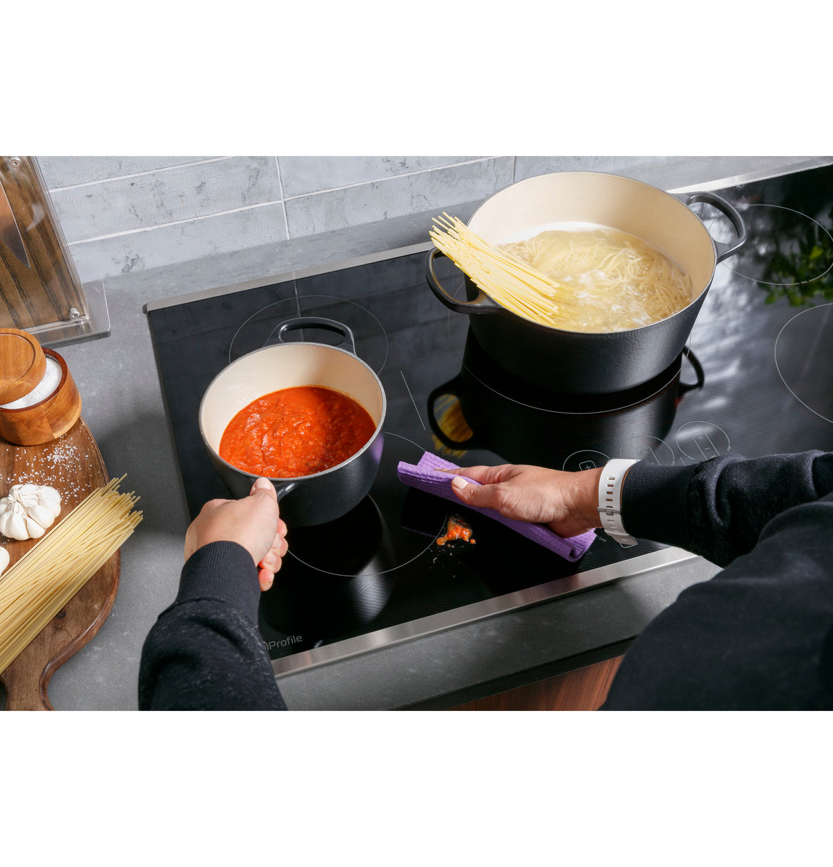 GE Profile 30" Built-In Touch Control Induction Cooktop - Black (PHP9030DTBB)