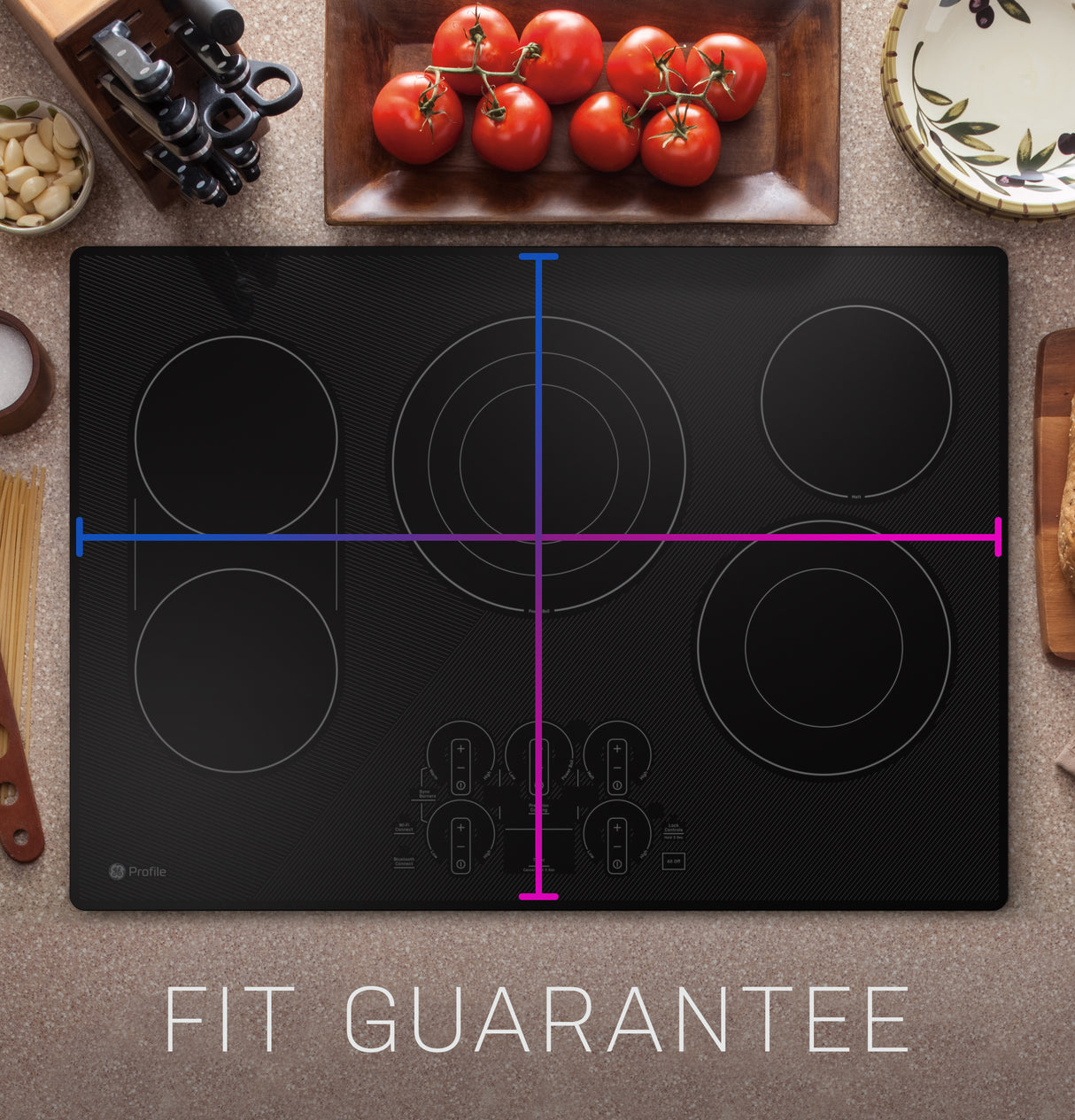 GE Profile 30" Built-In Touch Control Induction Cooktop - Black (PHP9030DTBB)