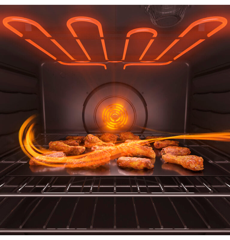 GE Profile 30" Smart Slide-In Fingerprint Resistant Front-Control Induction and Convection Range with No Preheat Air Fry - Fingerprint Resistant Stainless (PHS930YPFS)
