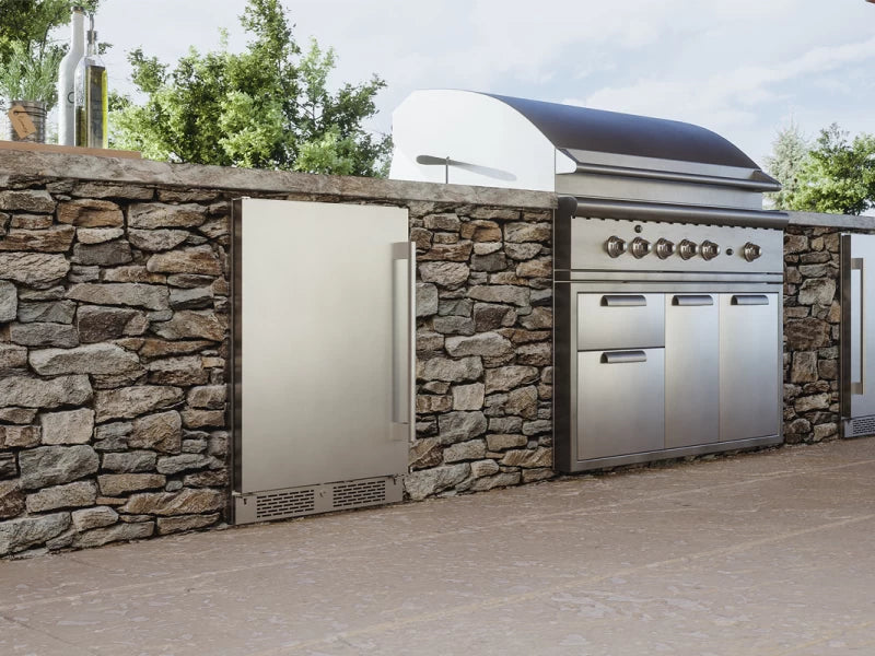 Zephyr 24" Outdoor Single Zone Beverage Cooler - Solid Stainless Steel (PRB24C01ASOD)