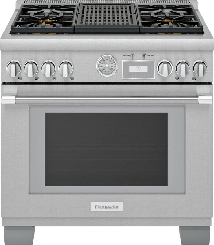 Thermador Dual Fuel Professional Range - Stainless Steel (PRD364WLGU)