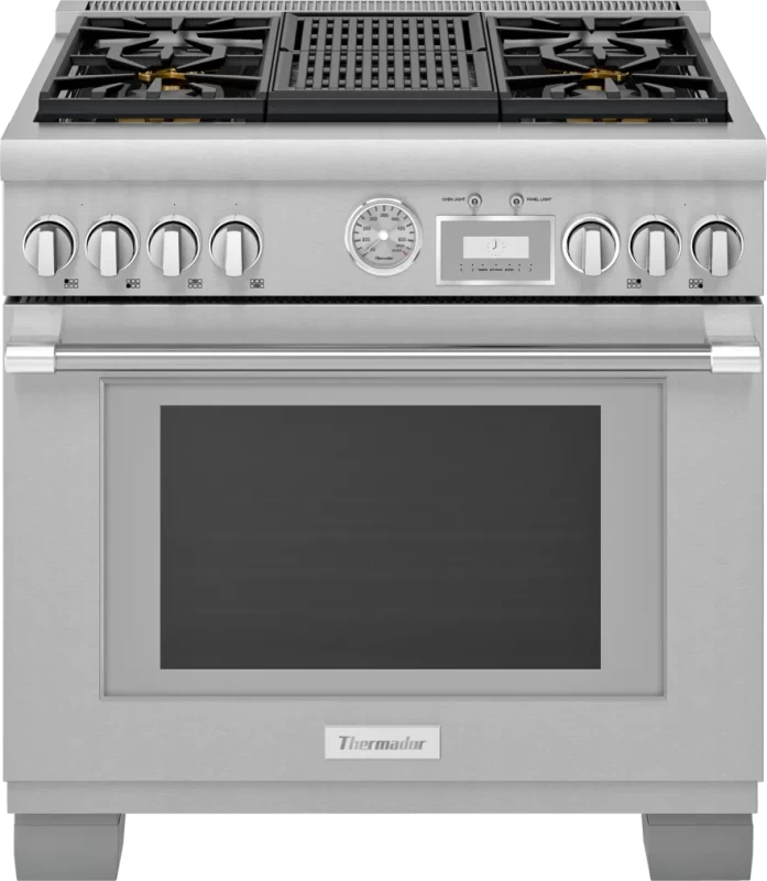 Thermador Dual Fuel Professional Range - Stainless Steel (PRD364WLGU)