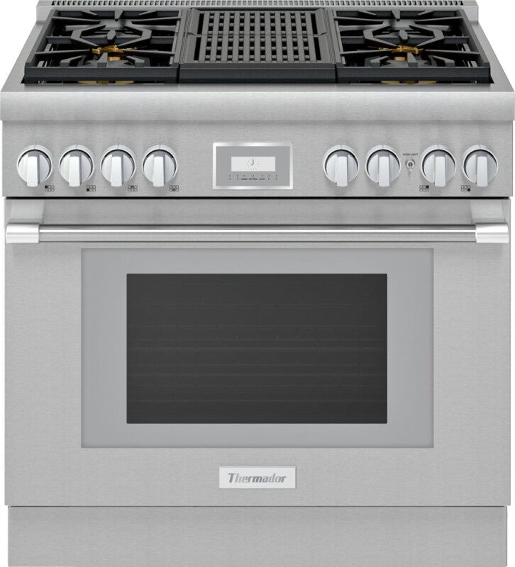 Thermador Dual Fuel Professional Range - Stainless Steel (PRD364WLHU)