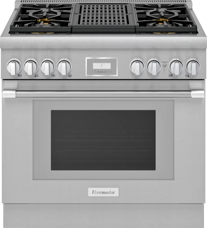 Thermador Dual Fuel Professional Range - Stainless Steel (PRD364WLHU)