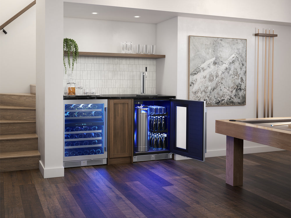 Zephyr 24" Kegerator & Beverage Cooler - Stainless Steel (PRKB24C01AG)