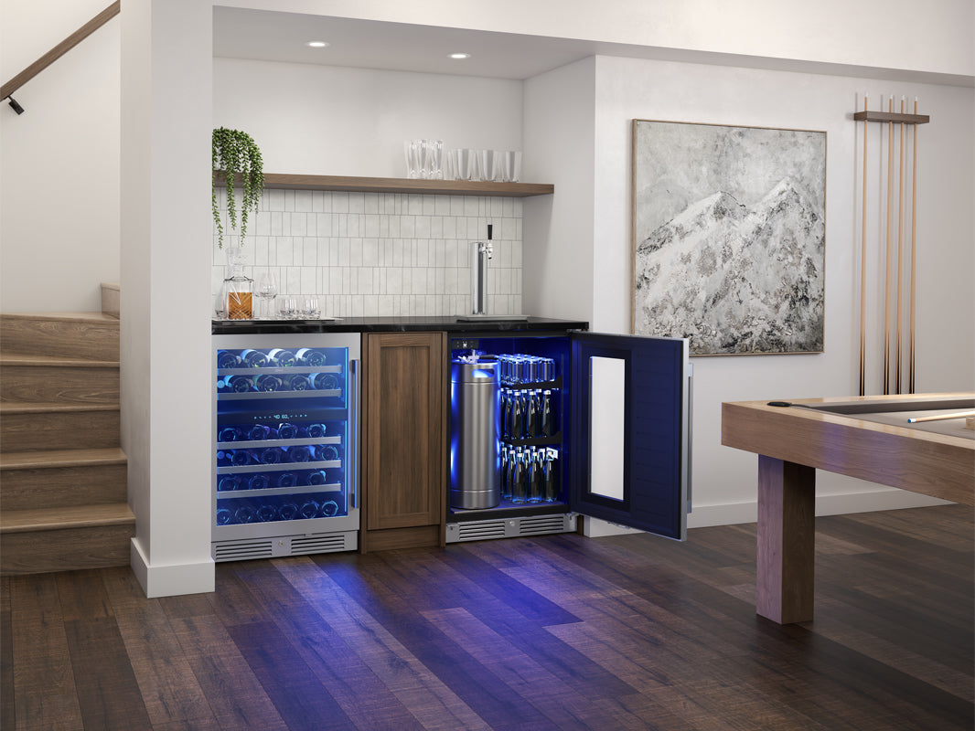 Zephyr 24" Kegerator & Beverage Cooler - Stainless Steel (PRKB24C01AG)