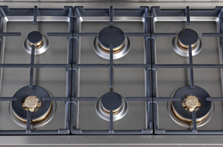 BERTAZZONI 36 Gas Rangetop 6 brass burners - Stainless Steel (PROF366RTBXT)