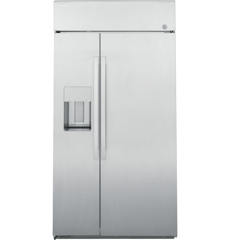 GE Profile 48" Smart Built-In Side-by-Side Refrigerator with Dispenser - Stainless Steel (PSB48YSNSS)