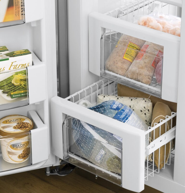 GE Profile 48" Smart Built-In Side-by-Side Refrigerator with Dispenser - Stainless Steel (PSB48YSNSS)
