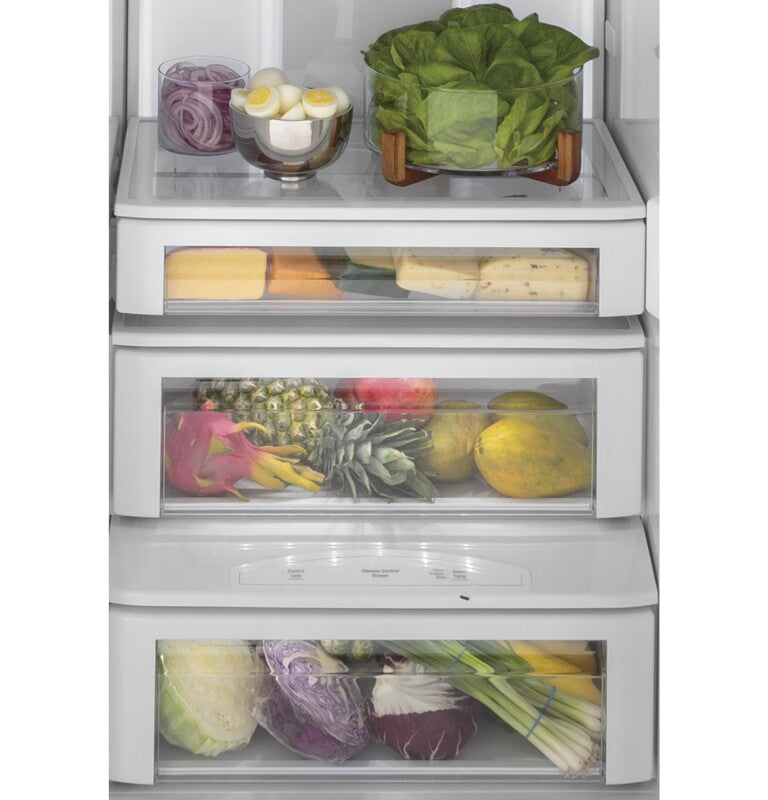GE Profile 48" Smart Built-In Side-by-Side Refrigerator with Dispenser - Stainless Steel (PSB48YSNSS)